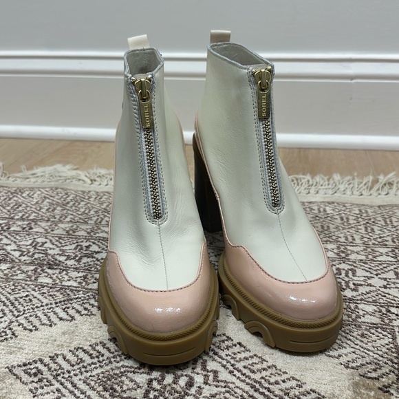 NWT Sorel BREX waterproof leather patent toe platform chunky boots US 9 euro 40 - Picture 3 of 8